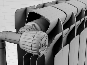 white radiator 3D Model