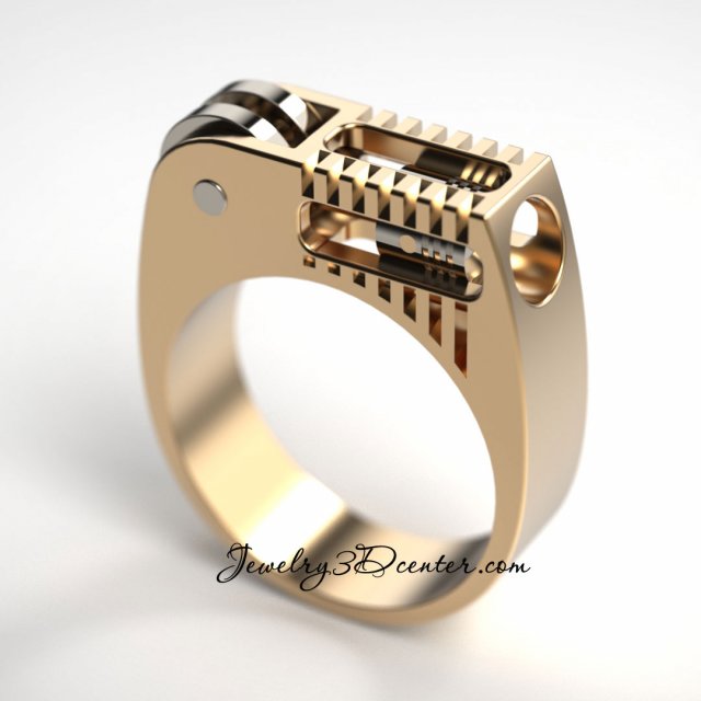 man ring engine 3d spiner 3Dプリントモデル .c4d .max .obj .3ds .fbx .stl .blend 