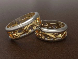 cincin pertunangan Model Cetak 3D