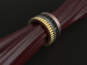 bucheron ring with diamonds 3D 打印模型