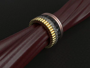 bucheron ring with diamonds 3D Print Model