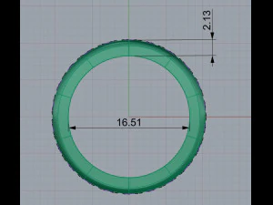 bucheron ring with diamonds 3D Print Model