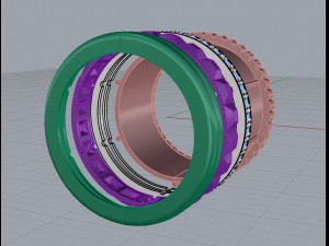 bucheron ring with diamonds 3D 打印模型