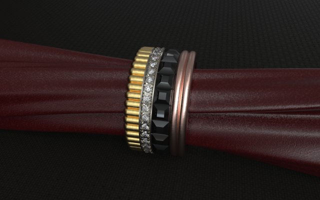 bucheron ring with diamonds 3D 打印模型 .c4d .max .obj .3ds .fbx .stl .blend 