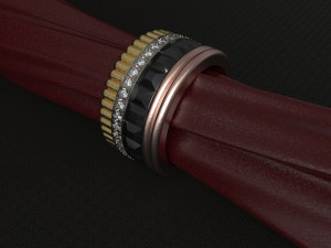 bucheron ring with diamonds 3D 打印模型