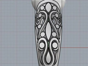 ring with big pearl 3D Print Model