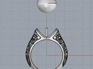 ring with big pearl 3D 打印模型
