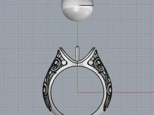 ring with big pearl 3D Print Model