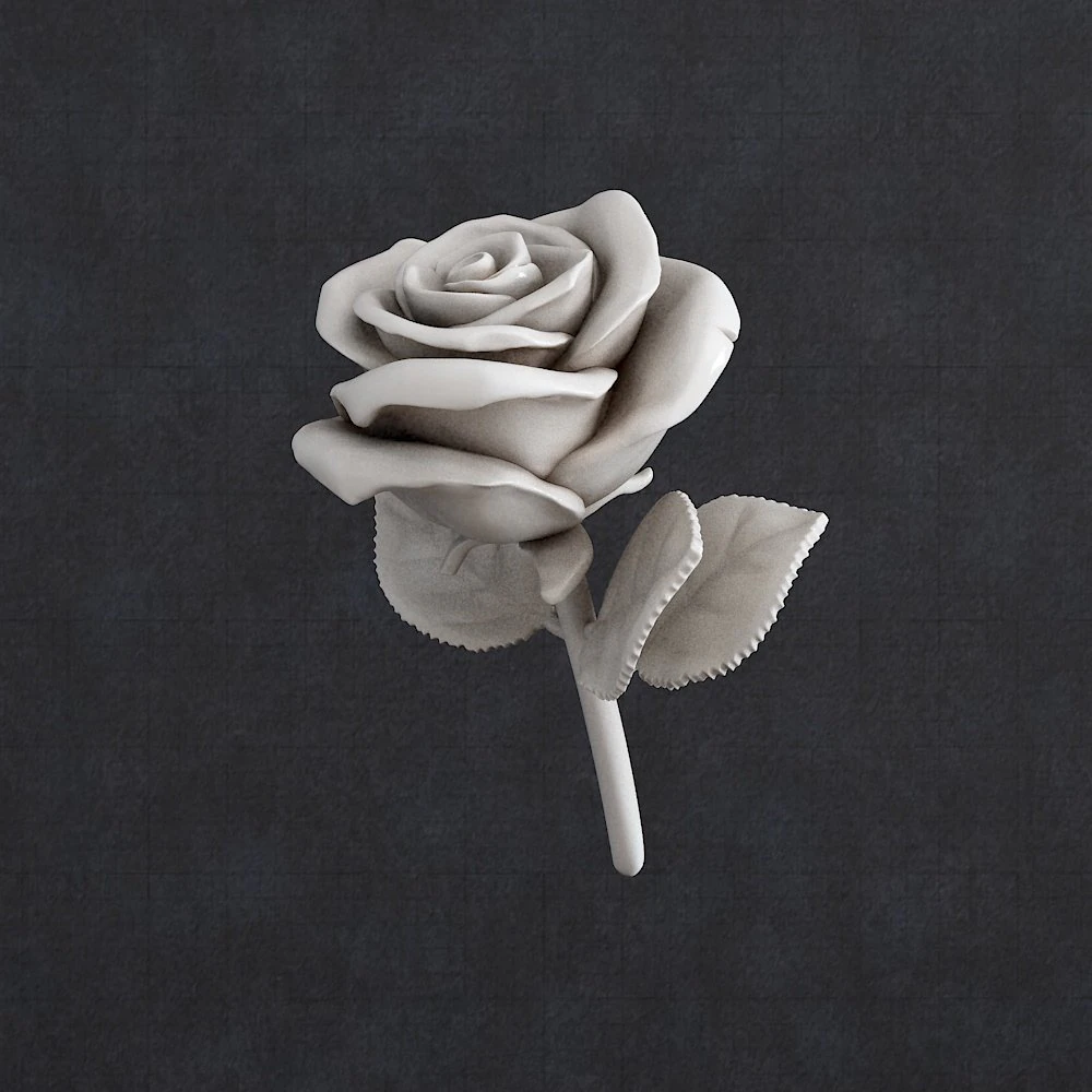 Rose pendant 3D Print Model .c4d .max .obj .3ds .fbx .stl .blend
