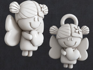 Angel baby Jewelry pendant 3D-printmodel