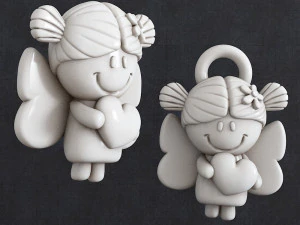 엔젤 베이비 주얼리 펜던트 3D 프린트 모델