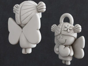 Angel baby Jewelry pendant 3D Print Model