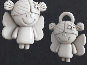Angel baby Jewelry pendant Model Cetak 3D