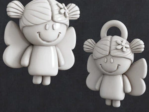 Angel baby Jewelry pendant 3D Print Model