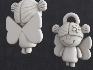 Angel baby Jewelry pendant Model Cetak 3D
