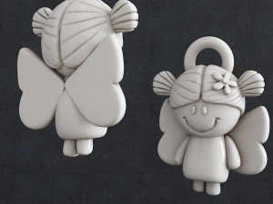 Angel baby Jewelry pendant 3D Print Model