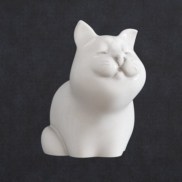 Cat 2 3D Baskı Modeli .c4d .max .obj .3ds .fbx .stl .blend 