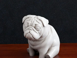 パグ犬 1 3Dプリントモデル