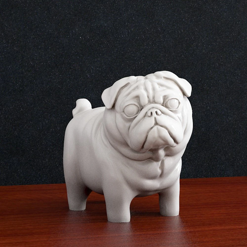Pug dog 2 3D Print Model .c4d .max .obj .3ds .fbx .stl .blend 