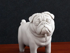 パグ犬2 3Dプリントモデル