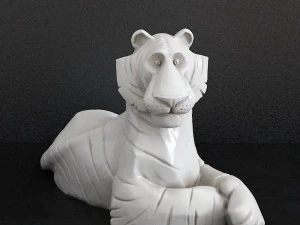 虎の彫刻 3Dプリントモデル