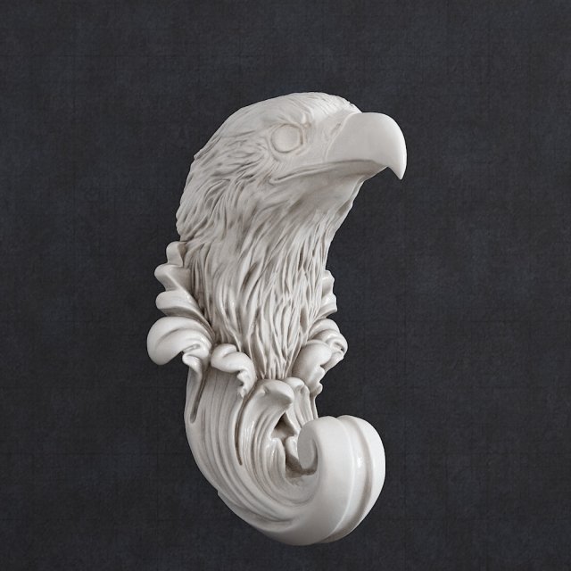 Eagle hook baroque 3D Print Model .c4d .max .obj .3ds .fbx .stl .blend 