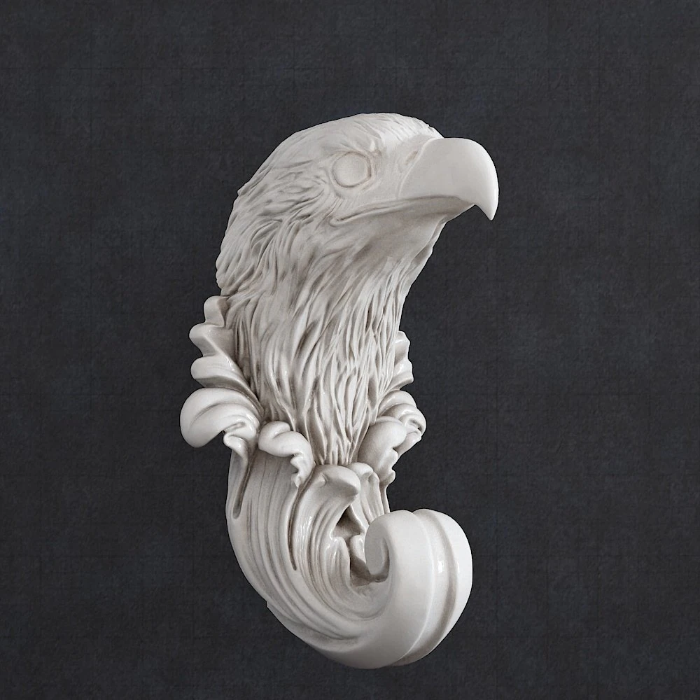 Eagle hook baroque 3D Print Model .c4d .max .obj .3ds .fbx .stl .blend 
