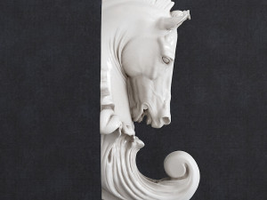 Horse head hook baroque Modelo de impresión 3D