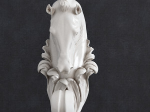 Horse head hook baroque Modelo de impresión 3D