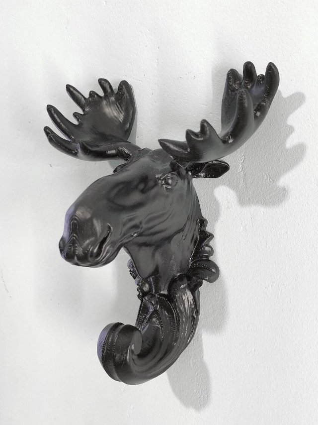 Moose Elk head hook baroque 3Dプリントモデル .c4d .max .obj .3ds .fbx .stl .blend 