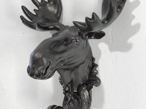 Moose Elk head hook baroque 3D-printmodel