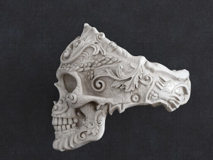 Ring skull 3D-printmodel