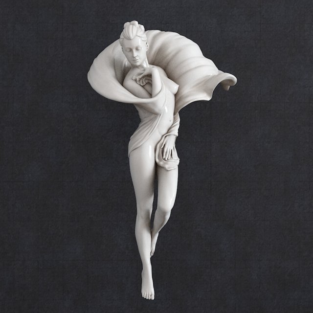 Girl Flower Modello di stampa 3D .c4d .max .obj .3ds .fbx .stl .blend