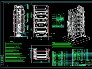 rotating parking lot complete drawing 3D Model
