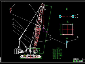 quy50t hydraulic crawler crane complete drawing 3Dモデル