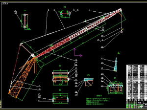 quy50t hydraulic crawler crane complete drawing Model 3D