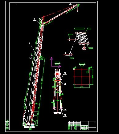 quy150t hydraulic crawler crane complete drawing 3D Model .c4d .max .obj .3ds .fbx .stl .blend 