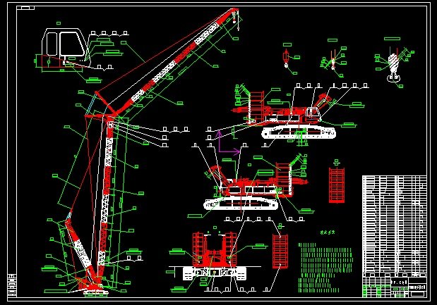 quy400t hydraulic crawler crane complete drawing 3D 모델 .c4d .max .obj .3ds .fbx .stl .blend 