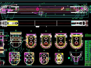 50t truck crane boom complete drawing 3D Model