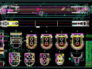 50t LKW-Kranausleger, komplette Zeichnung 3D Modell