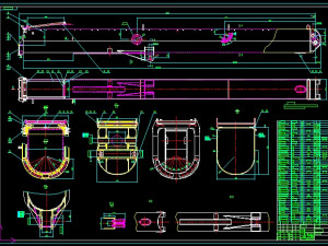 50t truck crane boom complete drawing 3D 모델