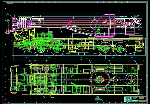 50t car crane complete drawing 3D Model .c4d .max .obj .3ds .fbx .stl .blend 
