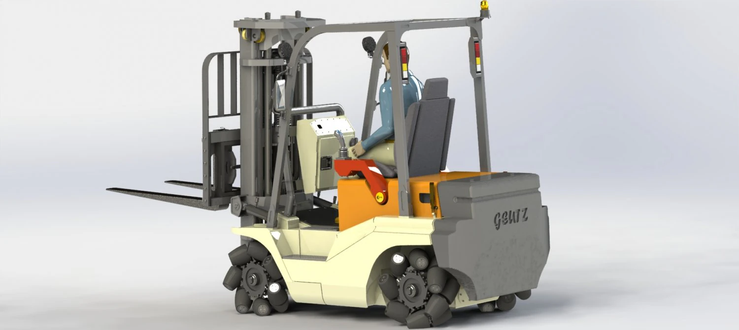 universal wheel multi-function forklift complete model 3D Model .c4d .max .obj .3ds .fbx .stl .blend 