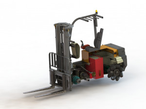 universal wheel multi-function forklift complete model Modelo 3D