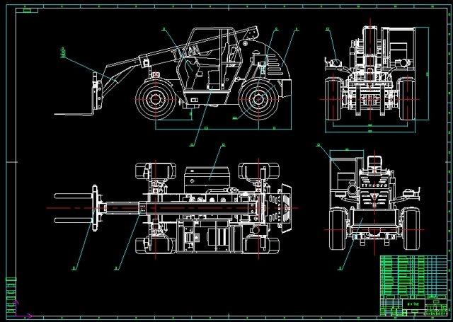 tth3060 forklift truck loader complete drawing Model 3D .c4d .max .obj .3ds .fbx .stl .blend 