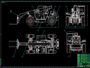 tth3060 forklift truck loader complete drawing 3D Model