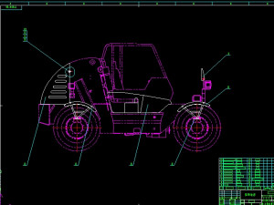 tth3060 forklift truck loader complete drawing Model 3D