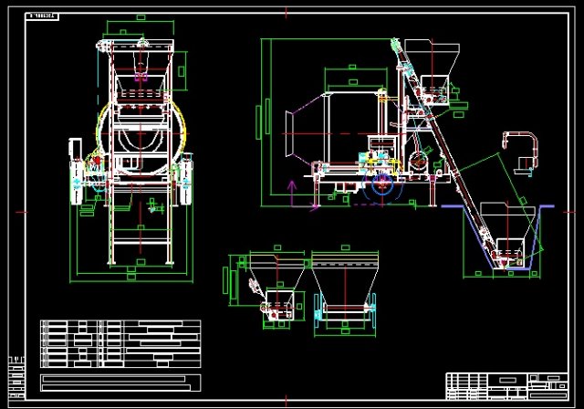 jzc500 concrete mixer complete drawing Model 3D .c4d .max .obj .3ds .fbx .stl .blend 