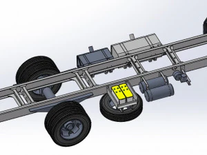 Автобетононасос Kawasaki на базе грузовика 3D Модель