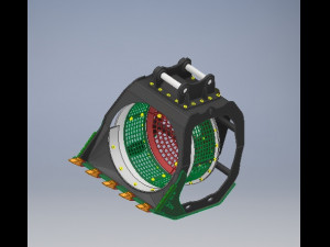 12t hydraulic excavator screening bucket Modelo 3D
